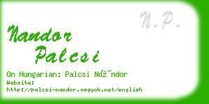 nandor palcsi business card